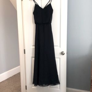Navy Blue chiffon bridesmaid/prom/formal gown